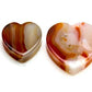 Red Agate Stone Double Flared Heart Plug — Price Per 1 - Painful Pleasures