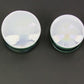 PEARL WHITE Front Glass Double Flare Plugs - Price Per 1