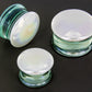 PEARL WHITE Front Glass Double Flare Plugs - Price Per 1