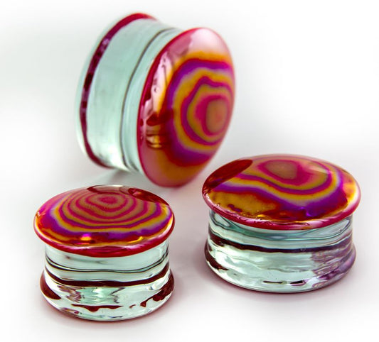 RED FIRE Front Glass Double Flare Plugs - Price Per 1