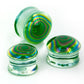 PEARL GREEN Front Glass Double Flare Plugs - Price Per 1