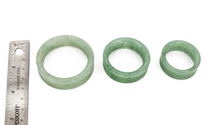 Green Aventurine Stone Double Flare Tunnel – Price Per 1