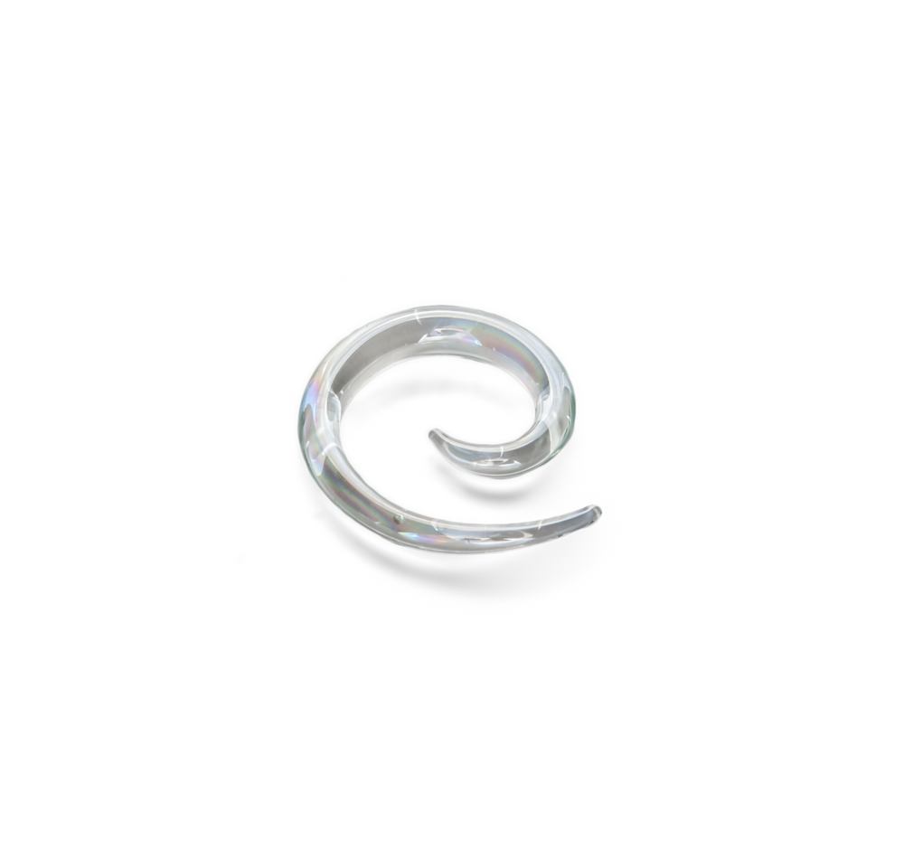 Clear Lucifer Spiral Glass Plug - Price Per 1