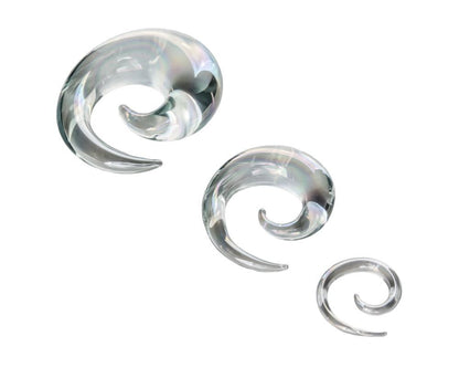 Clear Lucifer Spiral Glass Plug – Price Per 1 Multiple