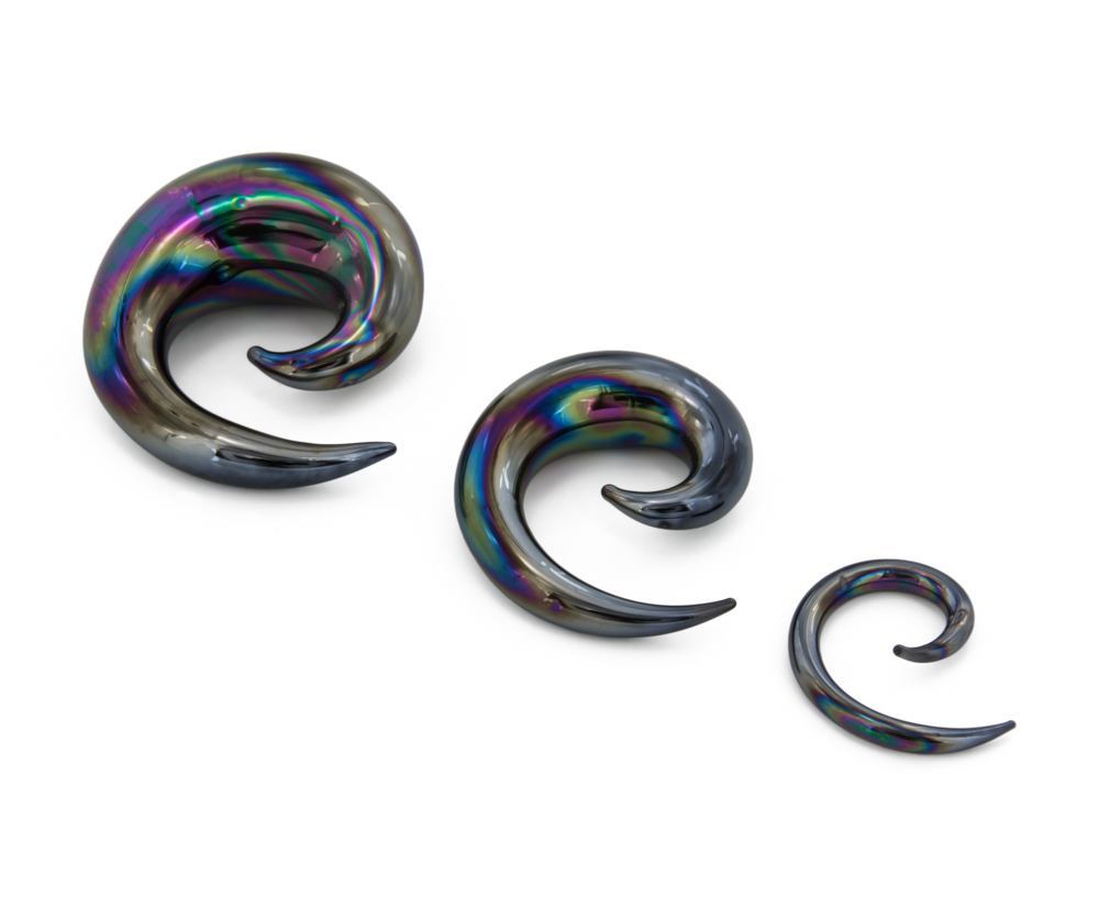 Black Lucifer Spiral Glass Plug – Price Per 1 Multiple