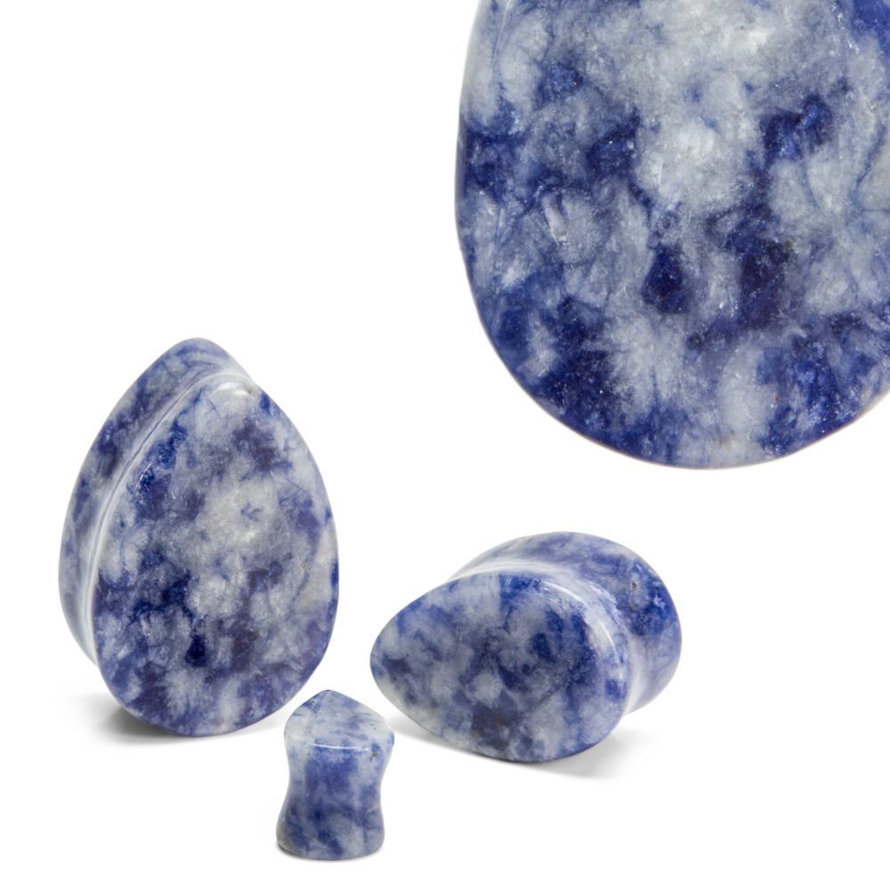 Blue Sodalite Tear Drop Plug