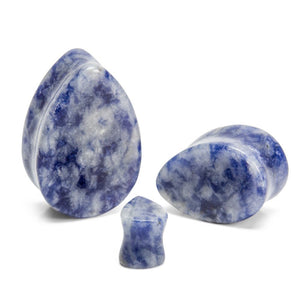 Blue Sodalite Tear Drop Plug - Price Per 1 - Painful Pleasures