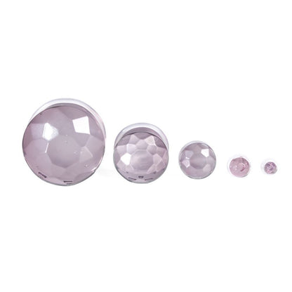 Purple Faceted Single Flare Glass Plug