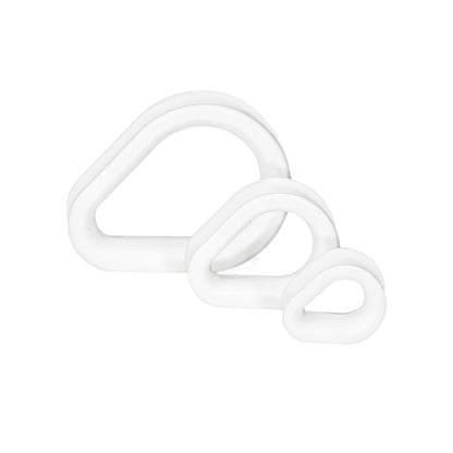 White Silicone Hydra Eyelet by Kaos Softwear — 00g up to 1" — Price Per 2 - Painful Pleasures