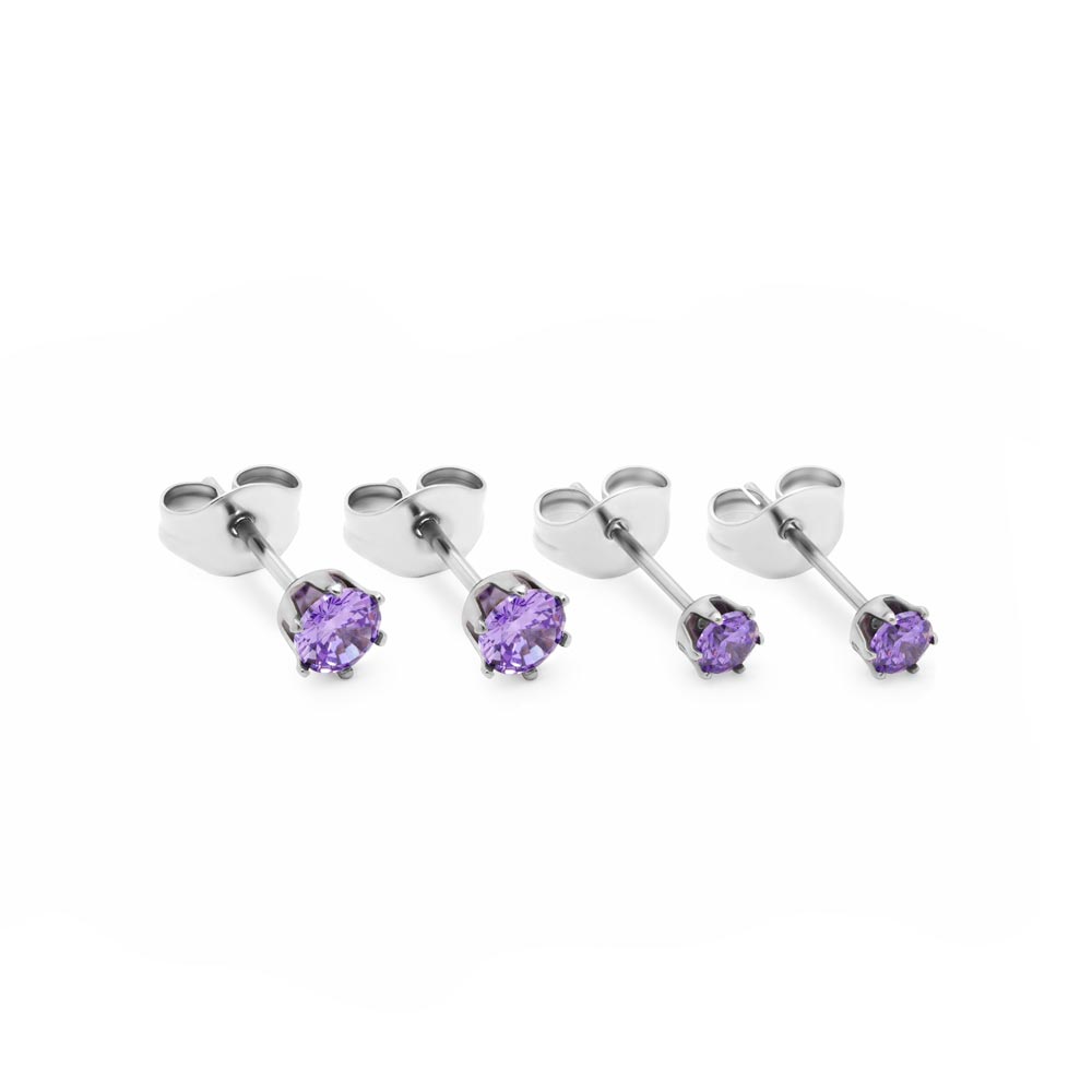 Prong Set Jeweled Stud Earrings — Price Per 2
