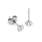 22g Square Crystal Jewel Stud Earring with 6mm jewel; view of post and backing separate