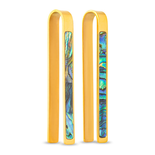 PVD Gold Abalone Clip Ear Weight — Price Per 2