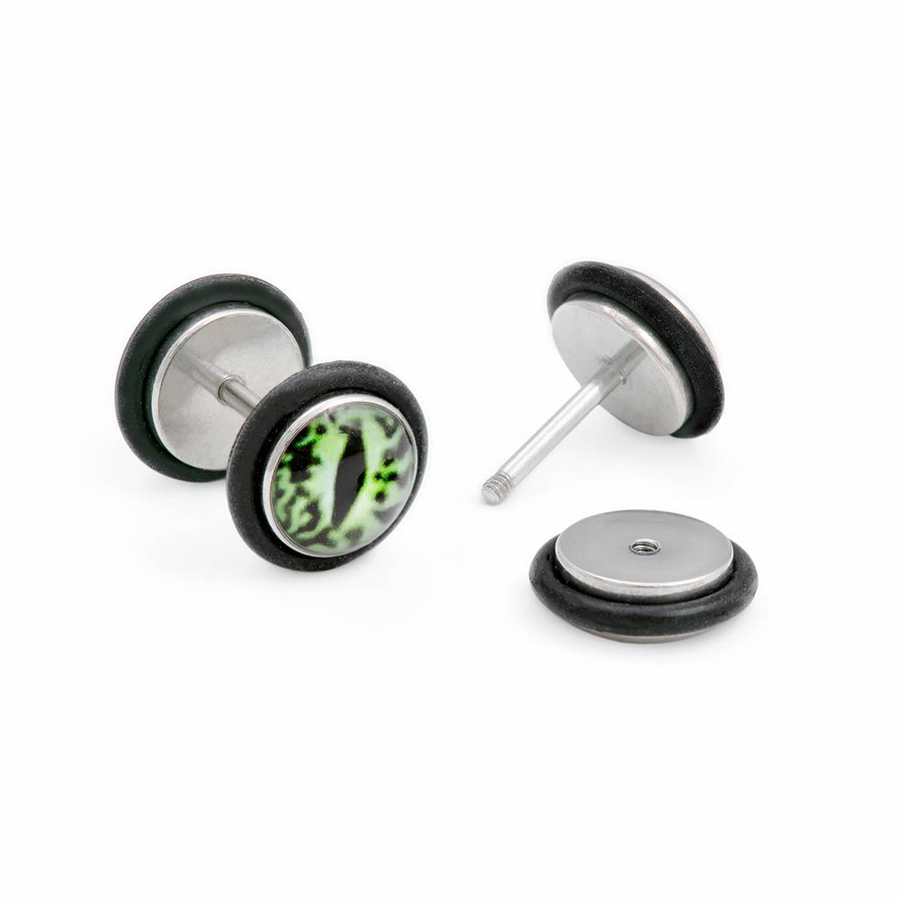 16g Green Eye Fake Plug — Price Per 1