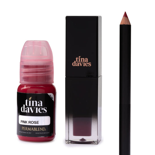 Tina Davies Lip Trio  — Perma Blend — Pink Rose