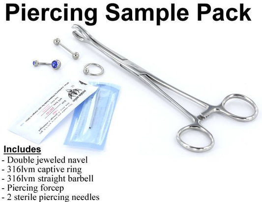 Piercing Sample Pack - Body Jewelry, Needles, Tools