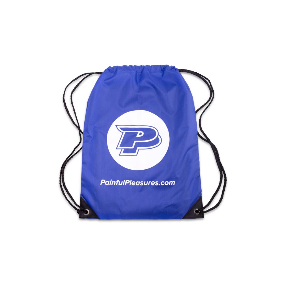 PainfulPleasures Blue Drawstring Sports Bag