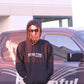 HOODED Black Sweat Shirt Painful Pleasures Bod Mod Design
