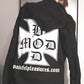 HOODED Black Sweat Shirt Painful Pleasures Bod Mod Design