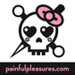 Painful Pleasures Girl Skull Sticker
