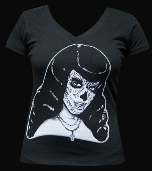 Womens Bettie Tee - Low Brow, Black Market Art