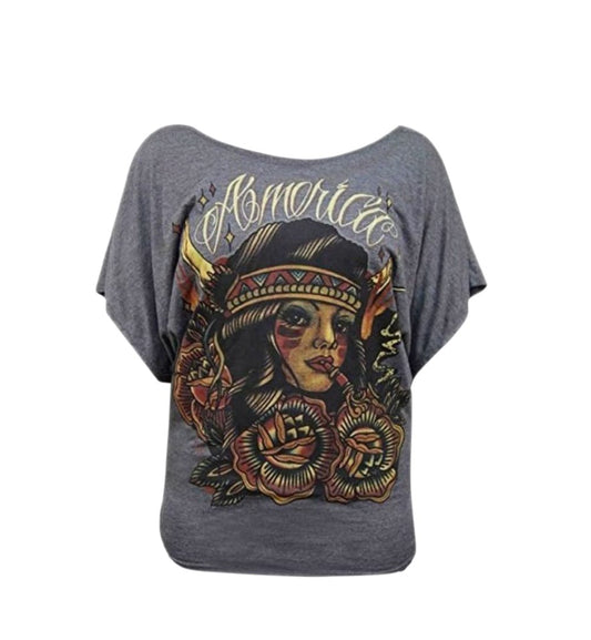 Low Brow John Gargan Women's America Dolman Tee