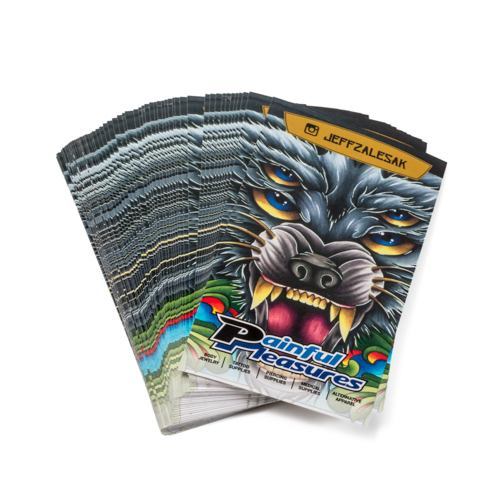 Jeff Zalesak Four-eyed Wolf Sticker 2” x 3.5” Bundle