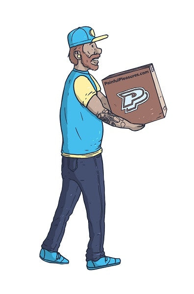 PainfulPleasures Delivery Man Die-Cut Sticker — Price Per 1
