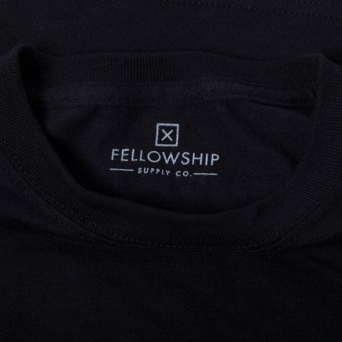 Fellowship Supply Co. Tried and True Men’s Black Pocket Tee Crew Neck