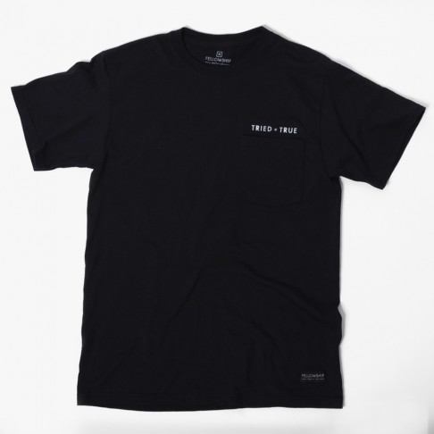 Fellowship Supply Co. Tried and True Men’s Black Pocket Tee Front View