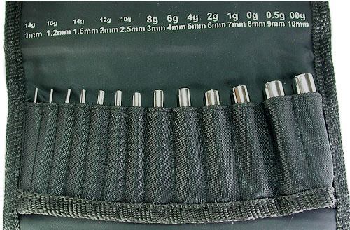 13 Piece Insertion Taper Set - 18g-00g Body Piercing Tapers