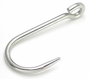 4mm (6ga) Thick Stainless Steel Hook — Price Per 1