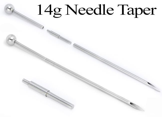 18g Disposable Stainless Steel Pin Taper for Internally Threaded or Threadless Jewelry — Price Per 1