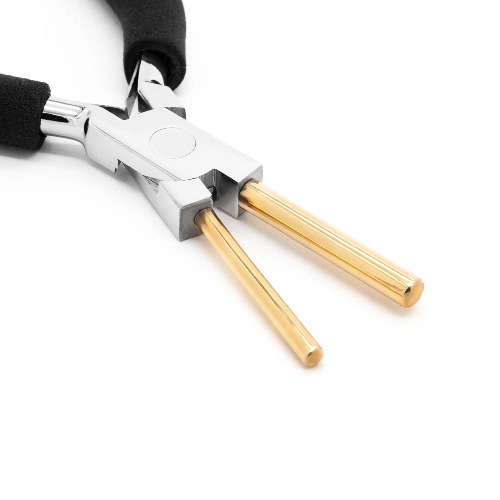 Bail Forming Pliers 6-3/4", with Brass Tips and Black Grip