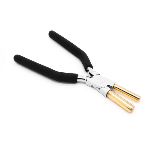Bail Forming Pliers 7-1/4", with Brass Tips and Black Grip