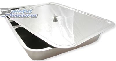 Stainless Steel Medical Tray with Cover for Tattoos and Piercings