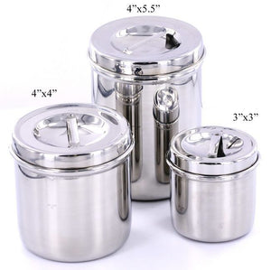 Cotton Jars - Medical Piercing Tattoo Instruments Cylindrical Jar with Cover - Painful Pleasures
