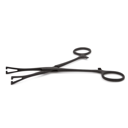 Slotted Pennington 6" Forceps — Black Oxide Coated