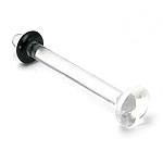 14g-8g 5/8" Acrylic Tongue Retainer - Painful Pleasures