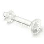 14g Hard Plastic Acrylic Labret Retainer - Lip Hide em