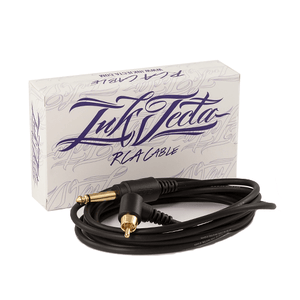 InkJecta 8' Right Angle RCA Cable in Black - Painful Pleasures