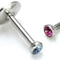 18g Internal Jeweled Steel Labret — Price Per 1