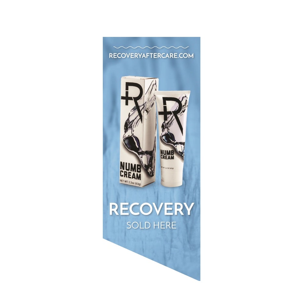 Recovery Sold Here Window Cling — Ice Background — Price Per 1