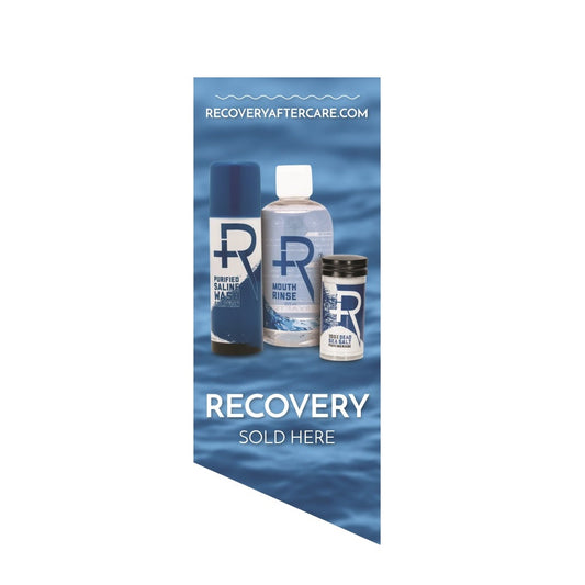 Recovery Sold Here Window Cling — Water Background — Price Per 1