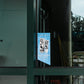 Recovery Ice Banner Window Cling on Display
