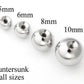 10g Stainless Steel Counter Sunk, Counterbored Balls in Various Sizes - Price Per 1