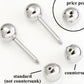 12g Stainless Steel Counter Sunk, Counterbored Balls in Various Sizes - Price Per 1