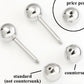 10g Stainless Steel Counter Sunk, Counterbored Balls in Various Sizes - Price Per 1