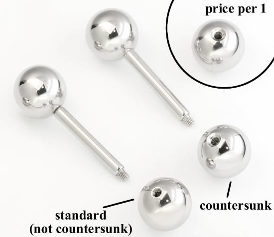 6g Stainless Steel Countersunk Ball with 6g Threaded Bar