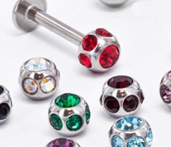14g–8g Disco Jewel Steel Ball — Price Per 1 - Painful Pleasures