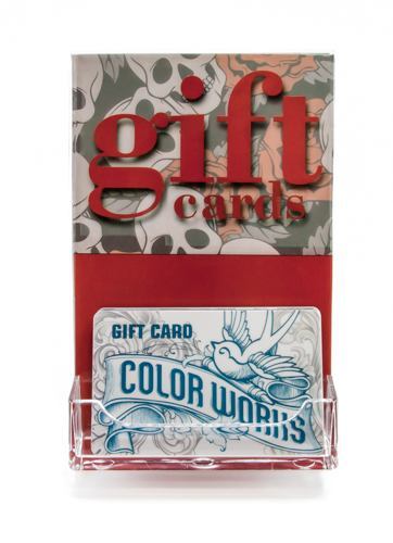 Gift Card or Business Card Stand Holder 4" x 6" Slant Back